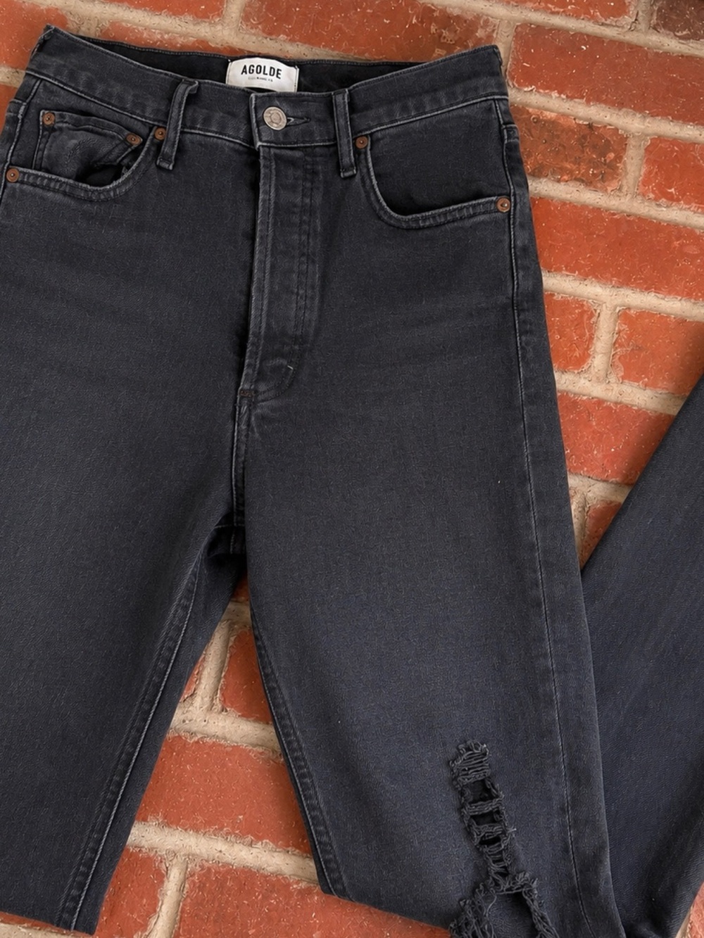 Agolde women’s  Grey Black Skinny Jeans